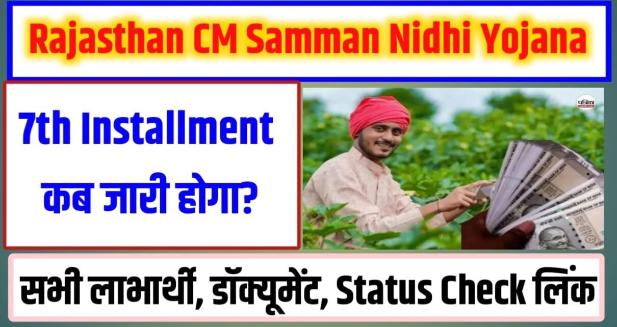 Rajasthan CM Kisan Yojana 7th installment And Date