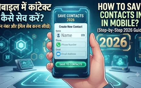 Mobile Me Contact Phone Number Aur Email Kaise Save Kare 2026